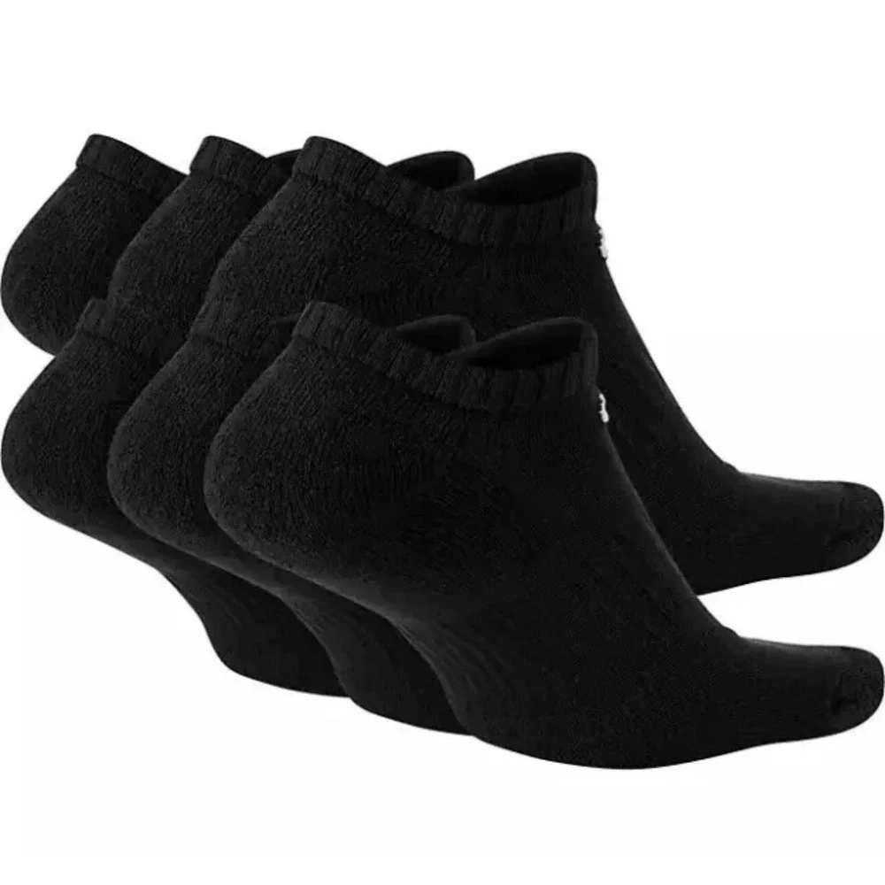 Nike No Show Socks Black Dri-FIT Lightweight Sportswear 6 Pack Size M 6-8 New - Picture 2 of 4